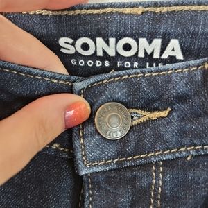 Sonoma Blue Medium Dark Wash Curvy Skinny Jeans 6R/28